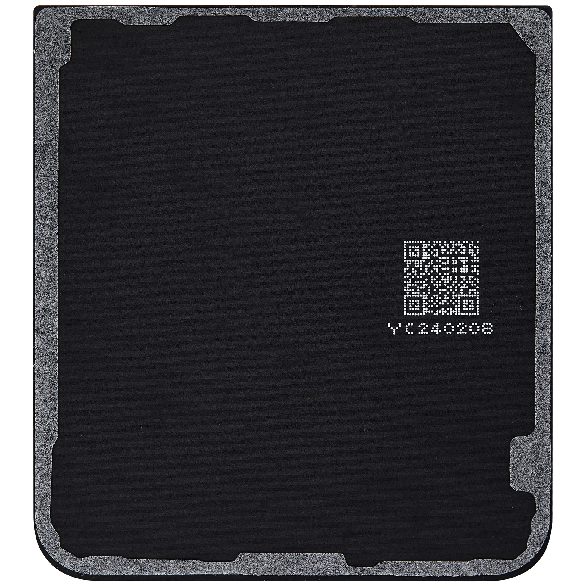 Bottom Back Cover Glass For Samsung Galaxy Z Flip 7 FE 5G (F761) (No Logo) (Aftermarket Plus) (Black)