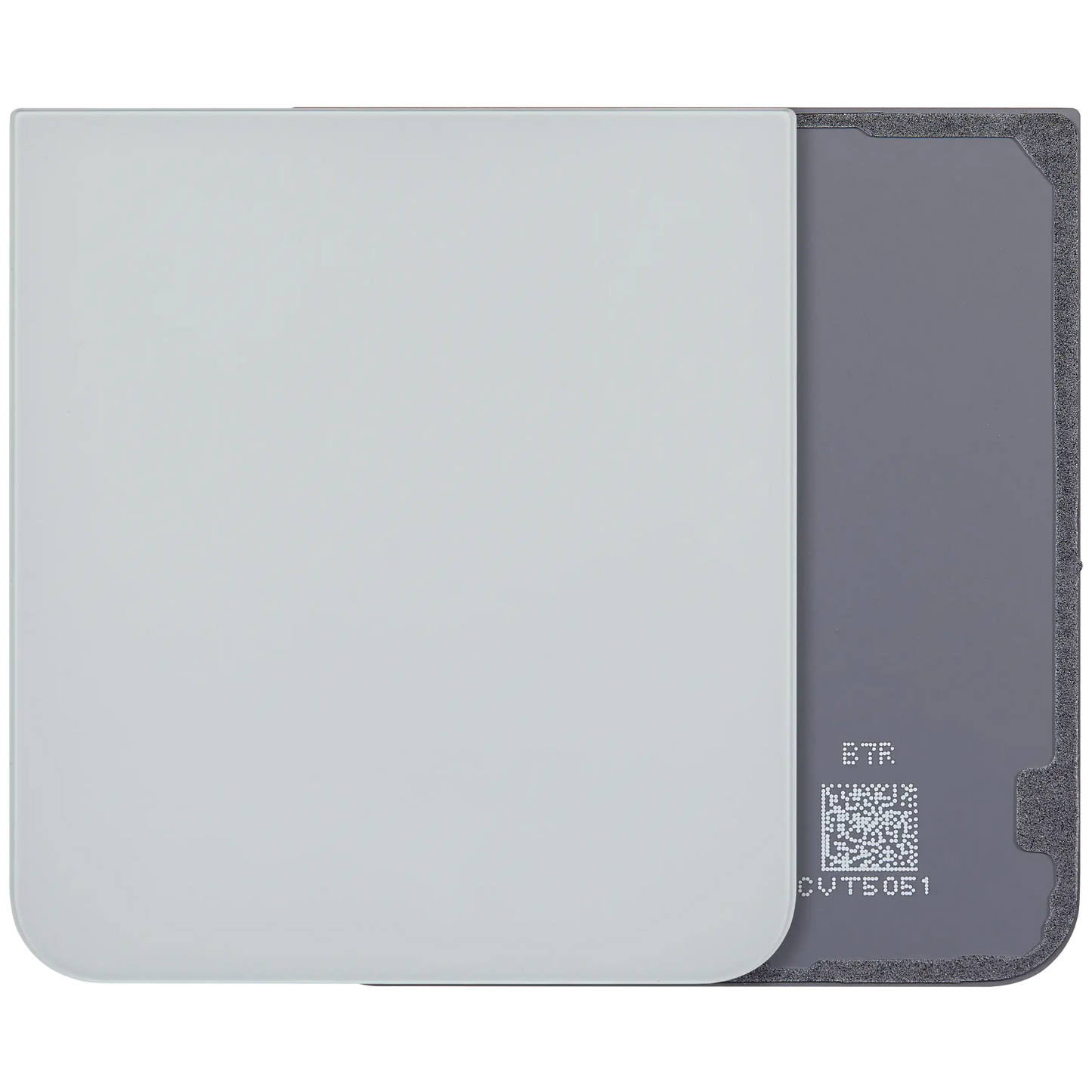 Bottom Back Cover Glass For Samsung Galaxy Z Flip 7 FE 5G (F761) (No Logo) (Aftermarket Plus) (White)