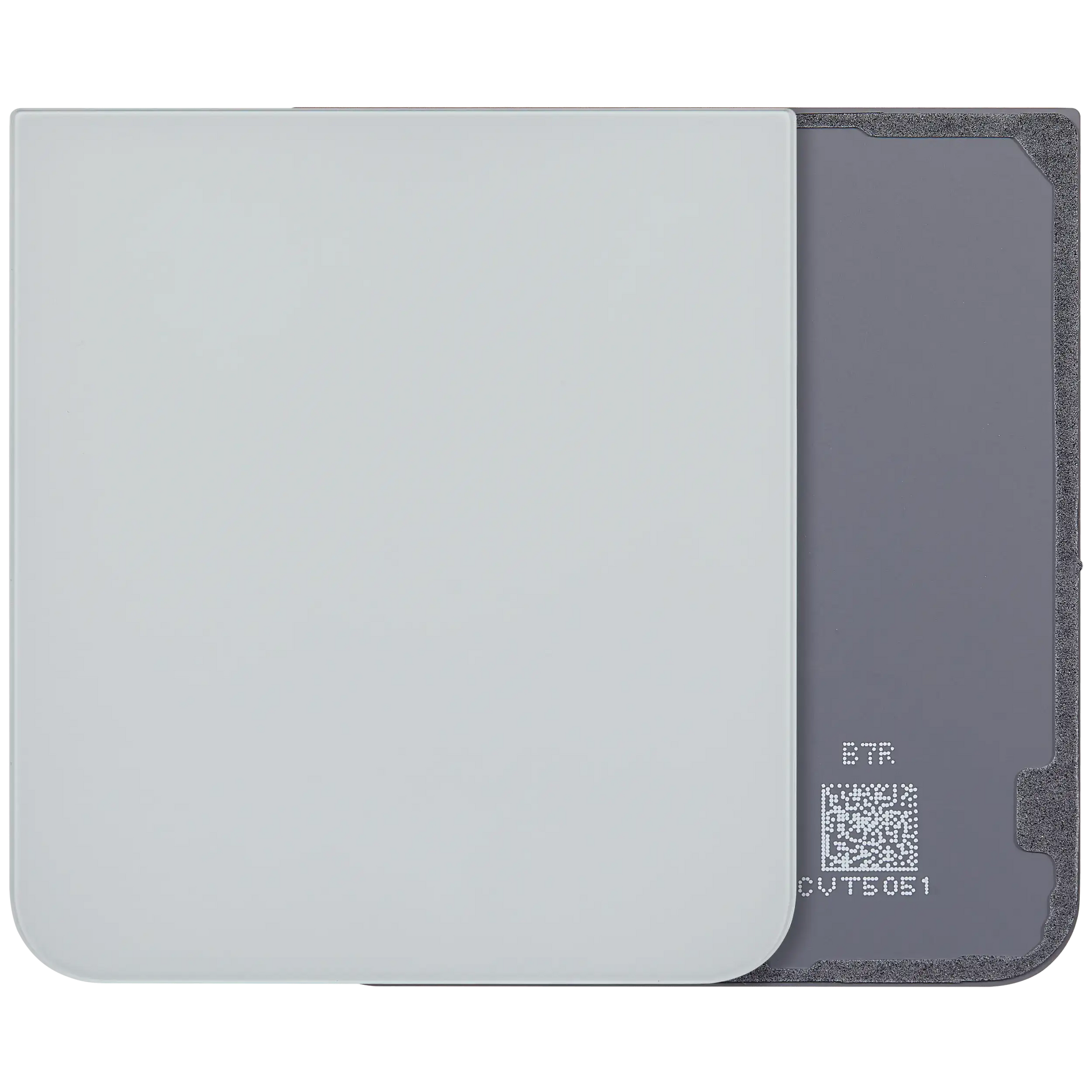 Bottom Back Cover Glass For Samsung Galaxy Z Flip 7 FE 5G (F761) (No Logo) (Aftermarket Plus) (White)