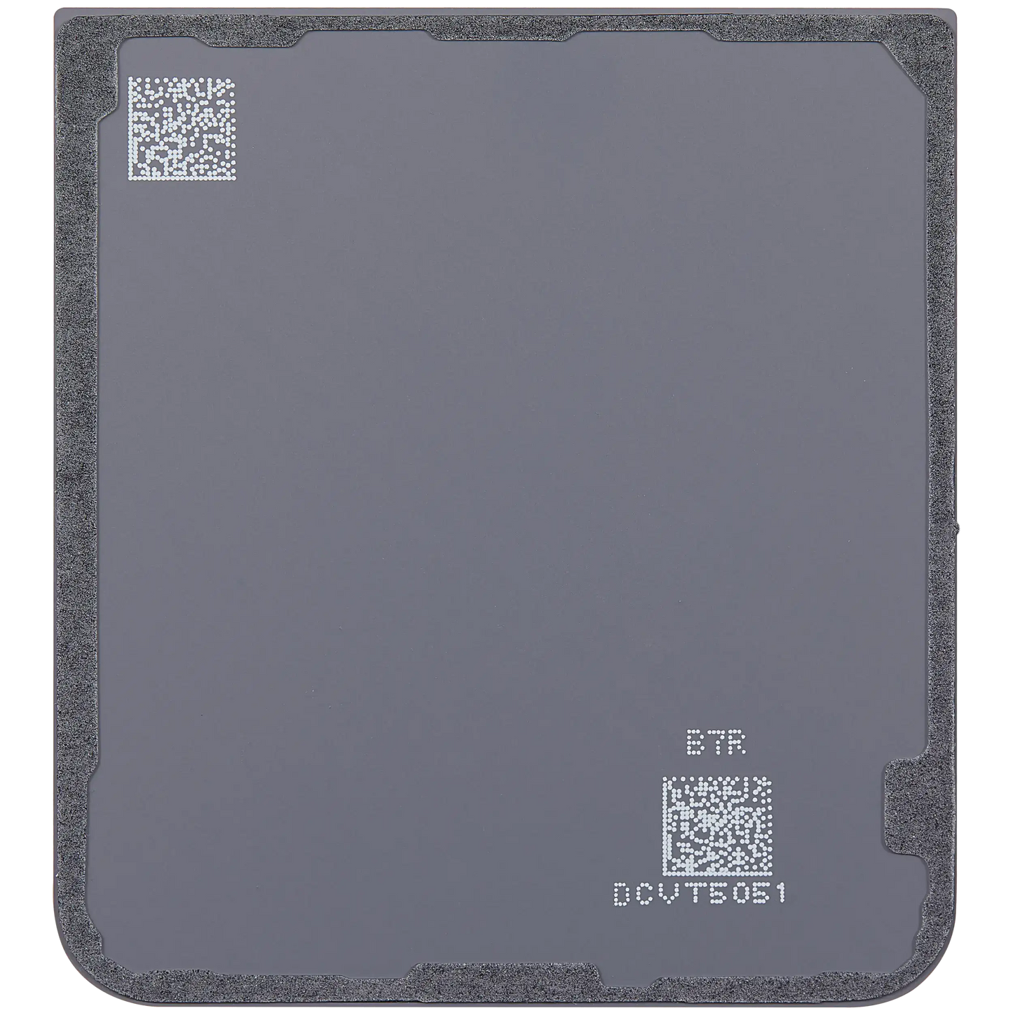 Bottom Back Cover Glass For Samsung Galaxy Z Flip 7 FE 5G (F761) (No Logo) (Aftermarket Plus) (White)