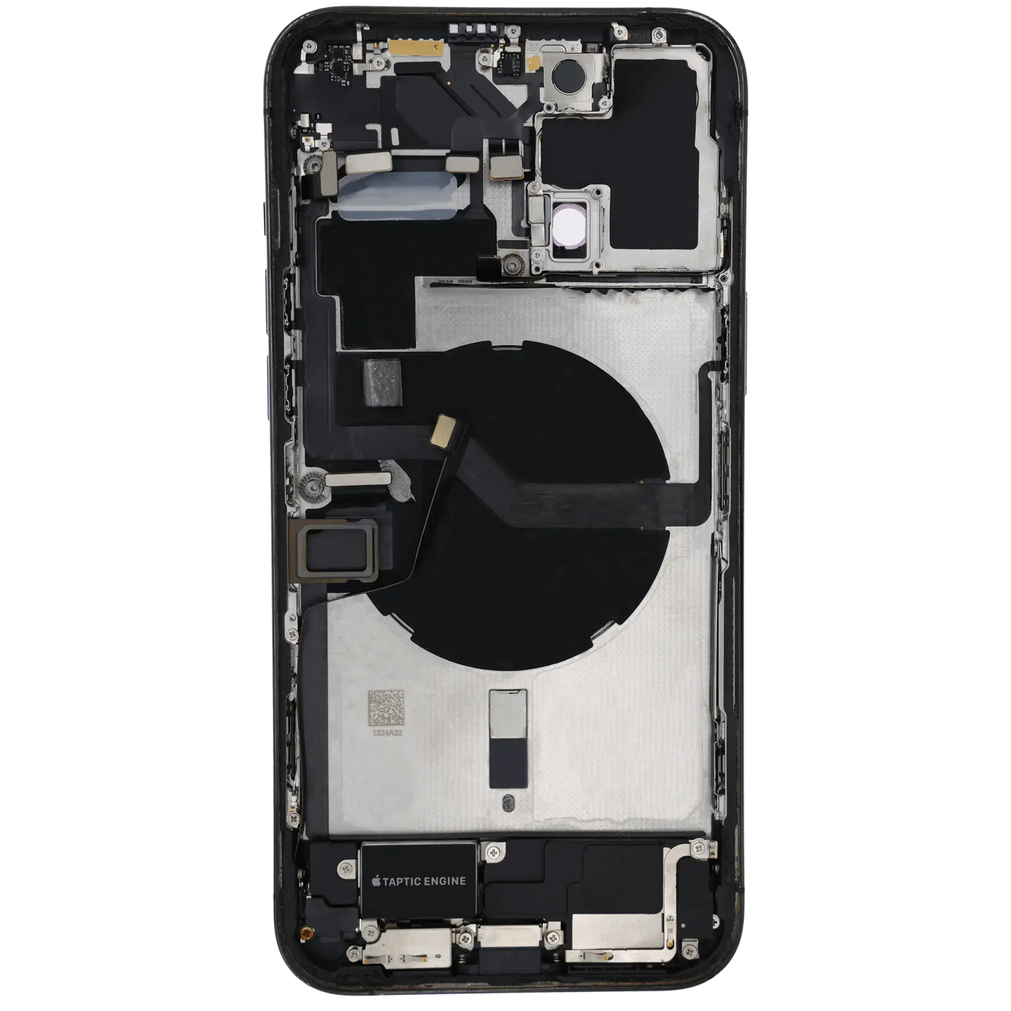 Back Housing W/ Charging Port Flex & Small Parts For iPhone 12 Pro Max (US Version) (Used OEM Pull: Grade A) (Pacific Blue)