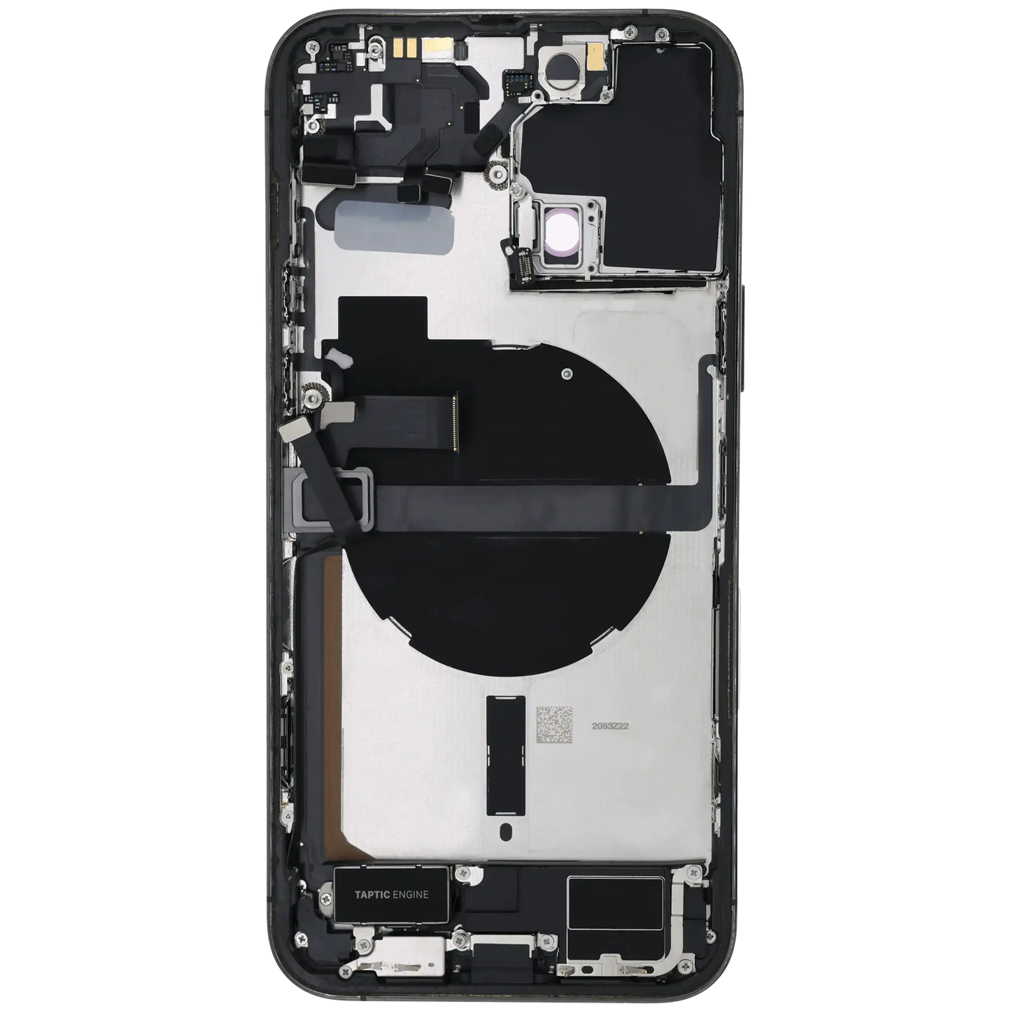 Back Housing W/ Charging Port Flex & Small Parts For iPhone 13 Pro Max (US Version) (Used OEM Pull: Grade A) (Graphite)
