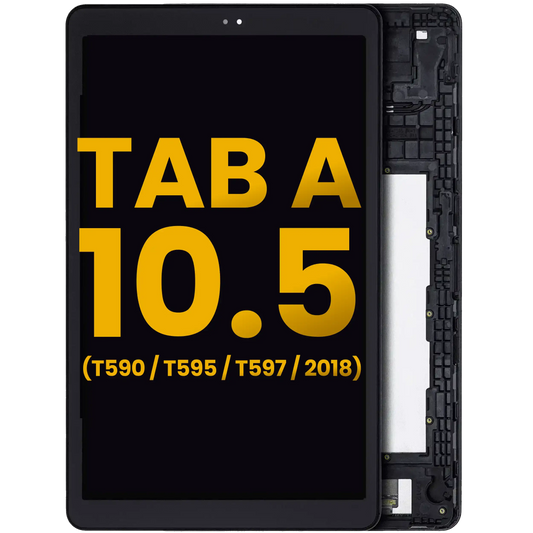 LCD Assembly With Frame For Samsung Galaxy Tab A 10.5" (T590 / T595 / T597) (2018) (Refurbished) (Black) - Samsung Galaxy Tab A 10.5" (2018) Replacement Parts - SKU 107081016704 - product image 1