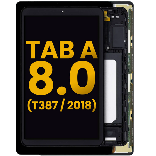 LCD Assembly With Frame For Samsung Galaxy Tab A 8.0" (T387) (2018) (Refurbished) (Black) - Samsung Galaxy Tab A 8.0" (2018) Replacement Parts - SKU 107082015656 - product image 1