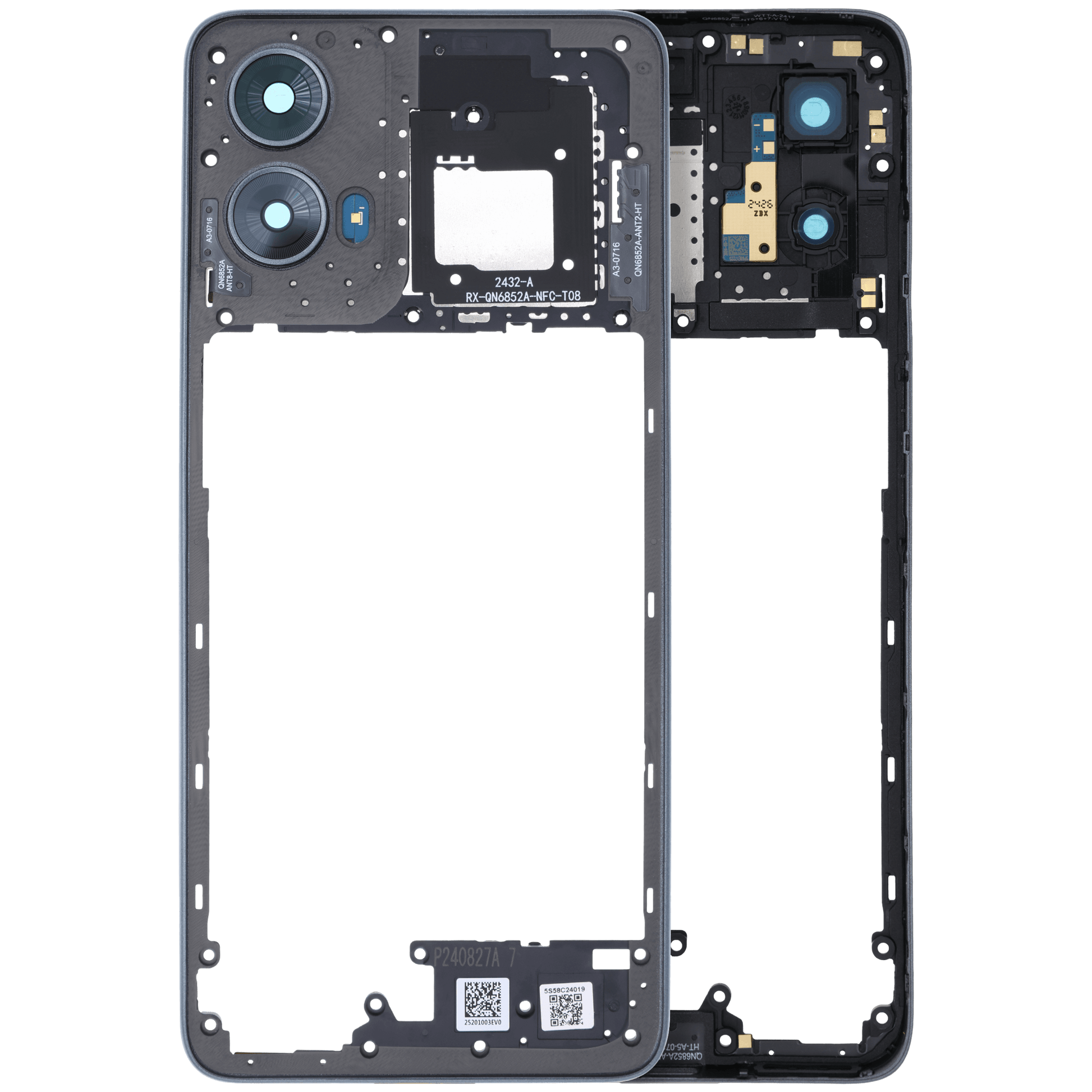 Mid-Frame Housing For Motorola Moto G 5G (XT2417 / 2024) (Genuine OEM) (Sedona Sage) replacement part SKU 107085003892 image 1