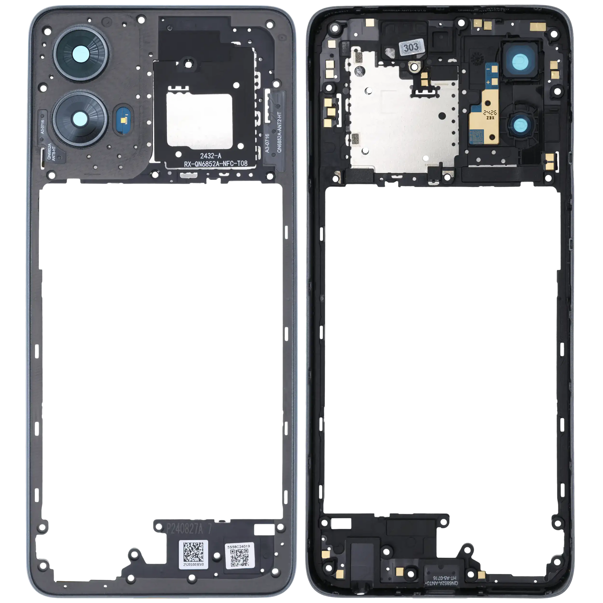 Mid-Frame Housing For Motorola Moto G 5G (XT2417 / 2024) (Genuine OEM) (Sedona Sage) replacement part SKU 107085003892 image 7