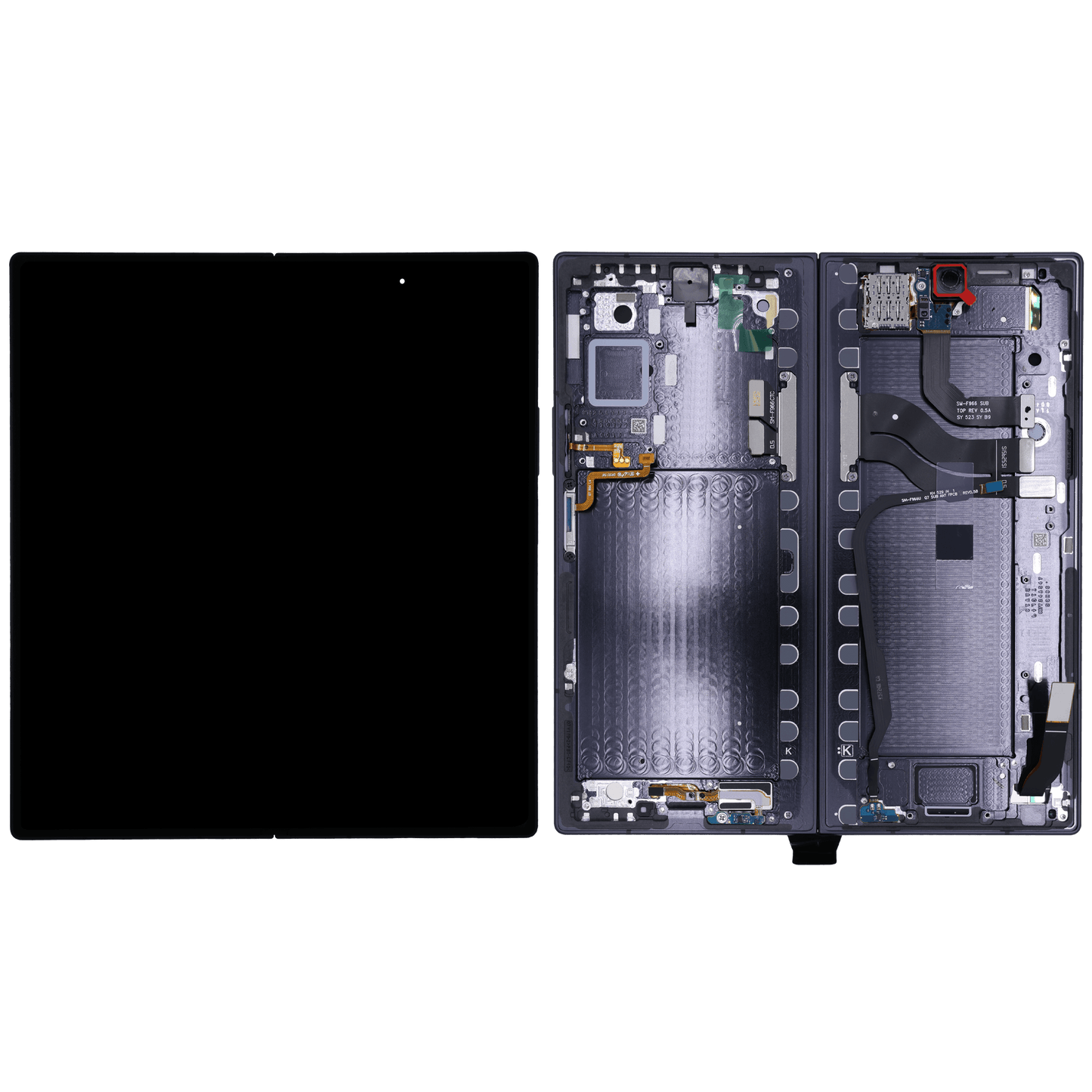 Inner OLED Assembly With Frame For Samsung Galaxy Z Fold 7 5G (US & International) (Service Pack) (Jet Black)