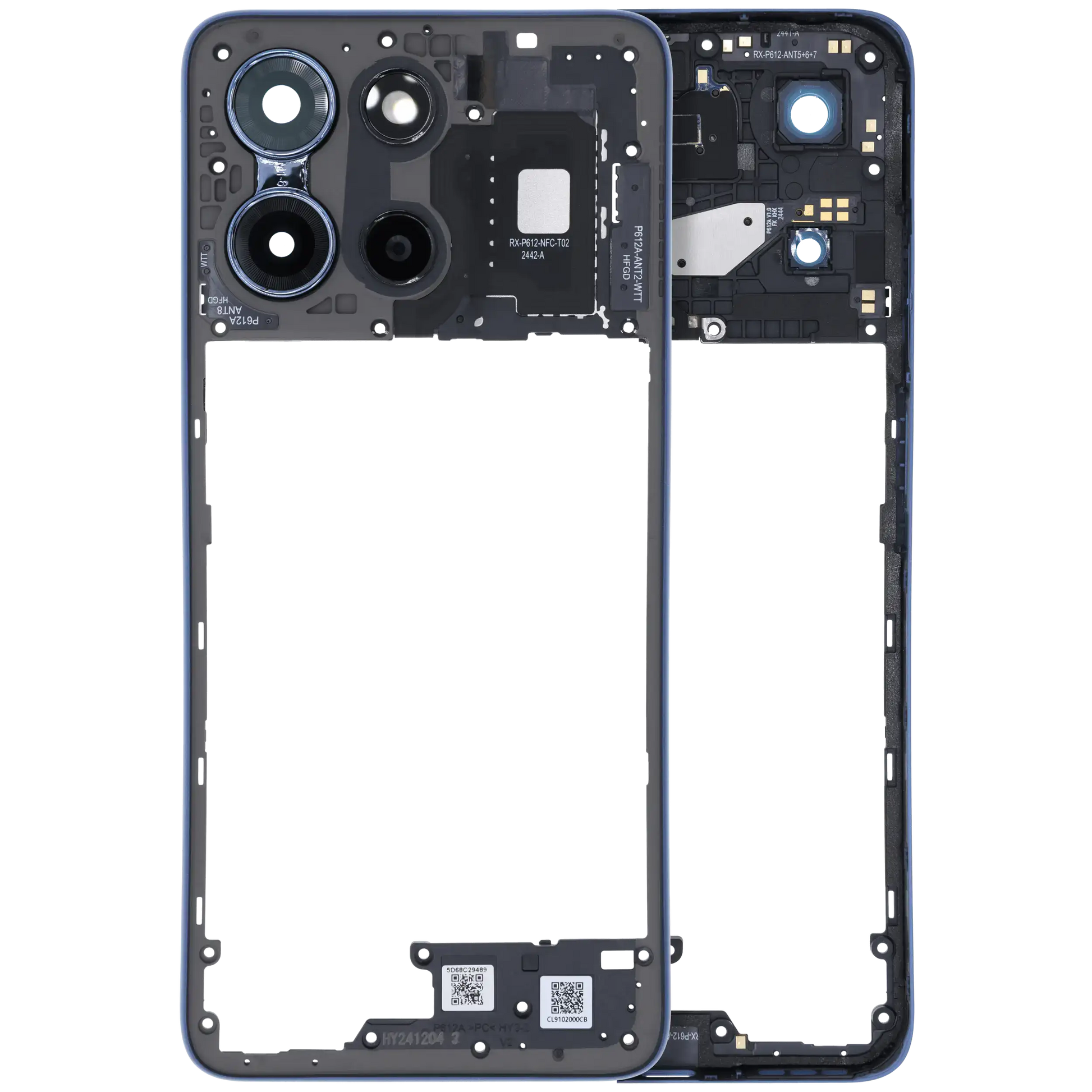 Mid-Frame Housing For Motorola Moto G 5G (XT2513 / 2025) (Genuine OEM) (Sapphire Blue) replacement part SKU 107083546504 image 1