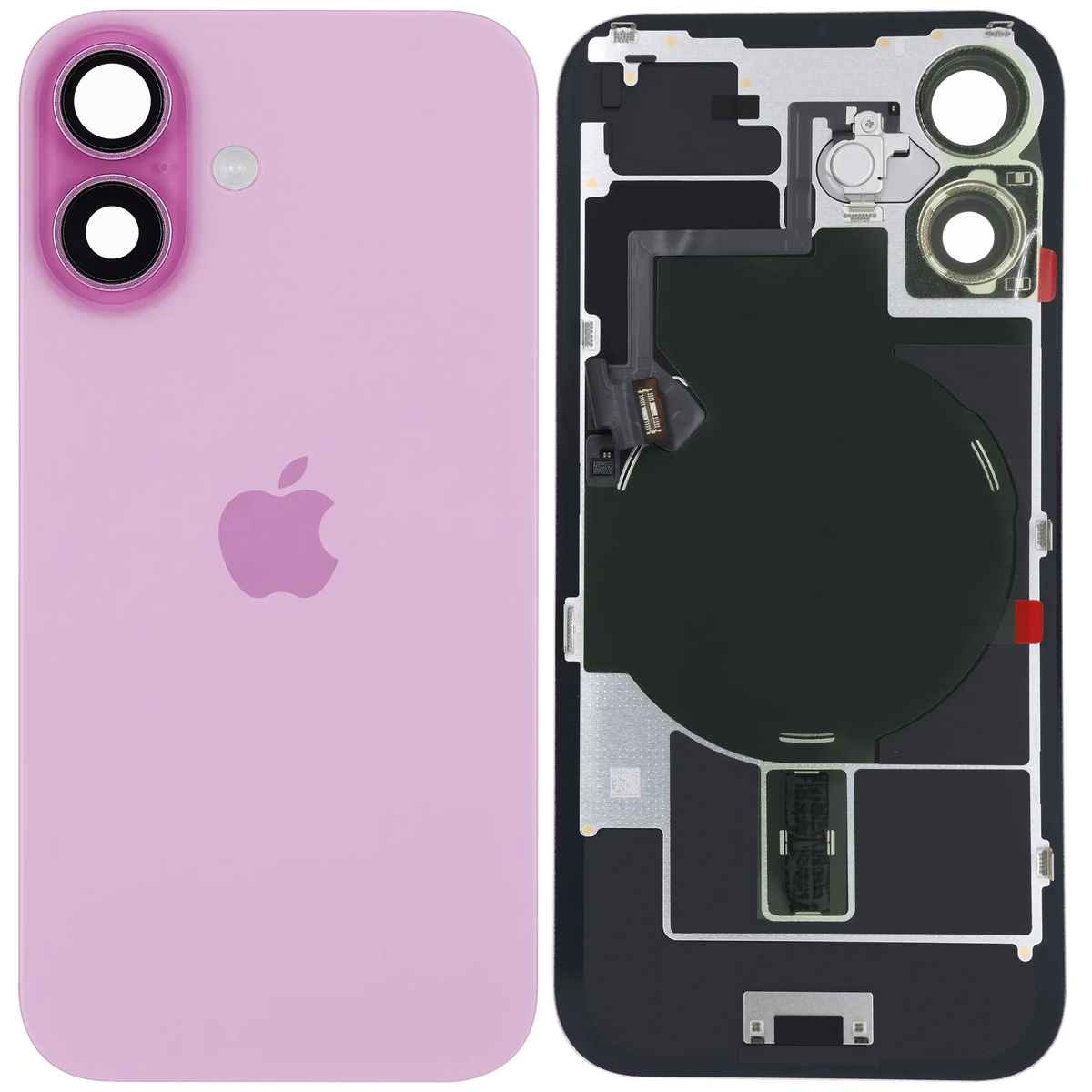 Back Glass w/ MagSafe Magnet & NFC & Flashlight Flex For iPhone 16 (Service Pack) (Pink) — product photo 7