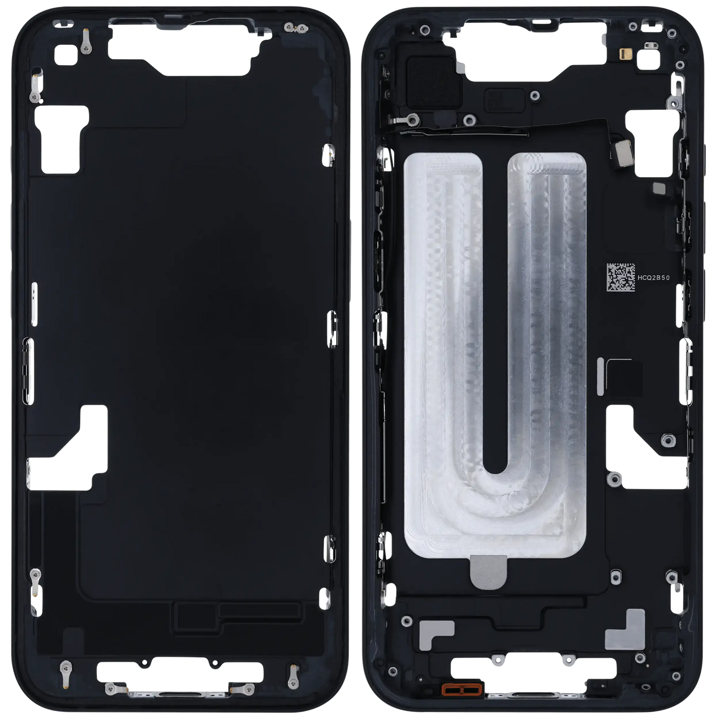 Mid-Frame Housing W/ Small Parts For iPhone 16e (US Version) (Used OEM Pull: Grade A) (Black)