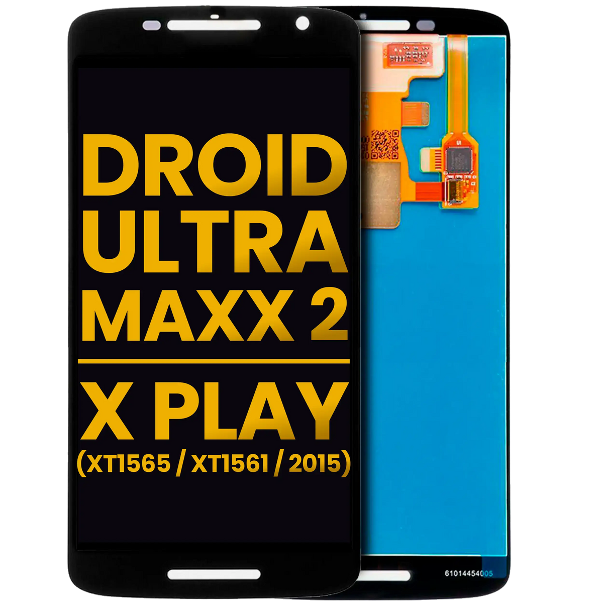 LCD Assembly Without Frame for Motorola Droid Maxx 2 (XT1565 / 2015) Refurbished Black - replacement component front view, SKU 107082036901, image 1