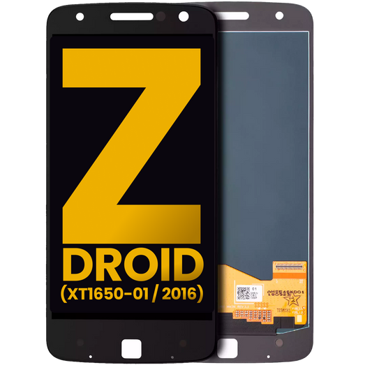 LCD Assembly Without Frame For Motorola Moto Z / Moto Z Droid (XT1650-01 / 2016) (Refurbished) (Black) - Motorola replacement part, primary product view, SKU 107082048103