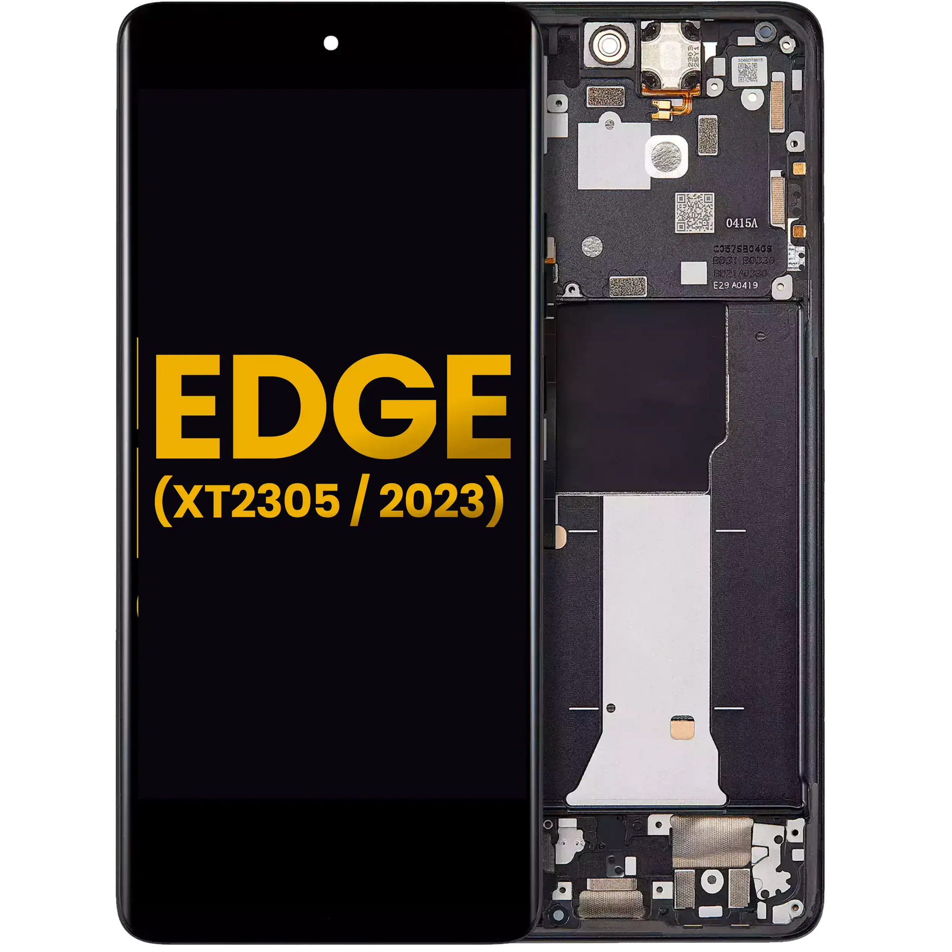 OLED Assembly With Frame For Motorola Moto Edge (XT2305 / 2023 ) (Refurbished) (Eclipse Black) | SKU 107082140011 | image 1