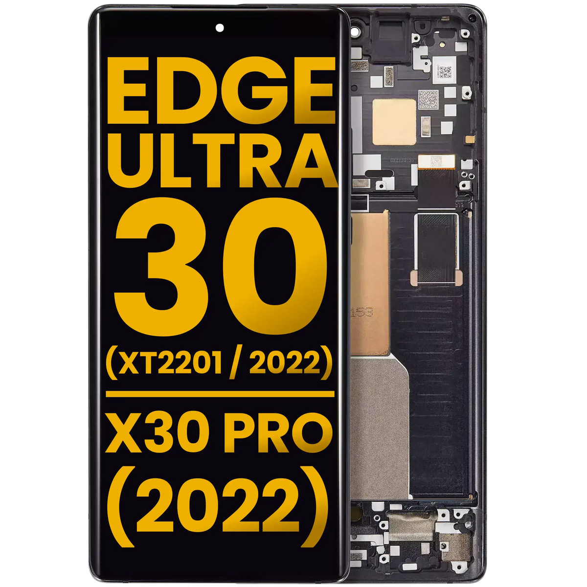 OLED Assembly Without Frame For Motorola Edge 30 Ultra (XT2201 / 2022) / Motorola Moto X30 Pro (2022) (Refurbished) (Interstellar Black) | SKU 107182192458 | image 1