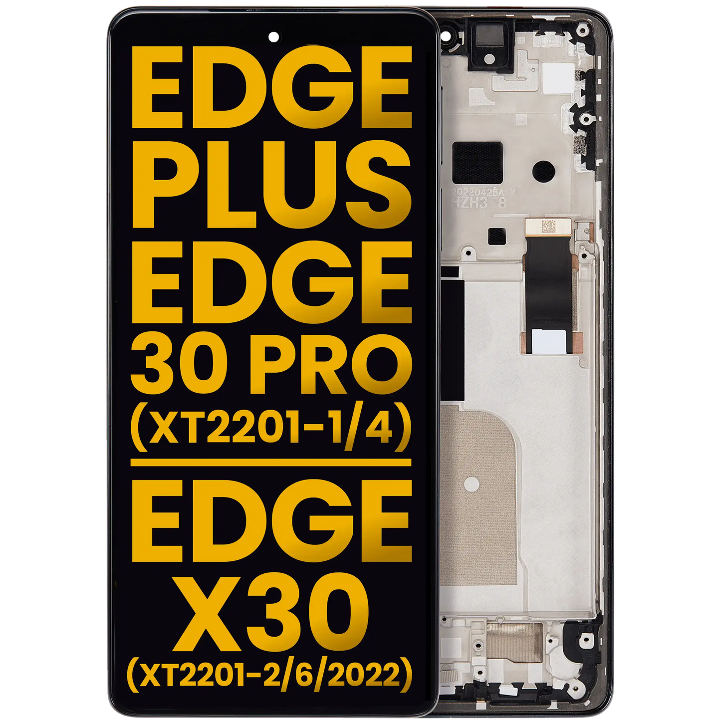 OLED Assembly With Frame For Motorola Moto Edge Plus / Edge 30 Pro (XT2201-1/4) / Edge X30 5G (XT2201-2/6 /2022) (Refurbished) (Cosmos Blue) | SKU 109082007304 | image 1