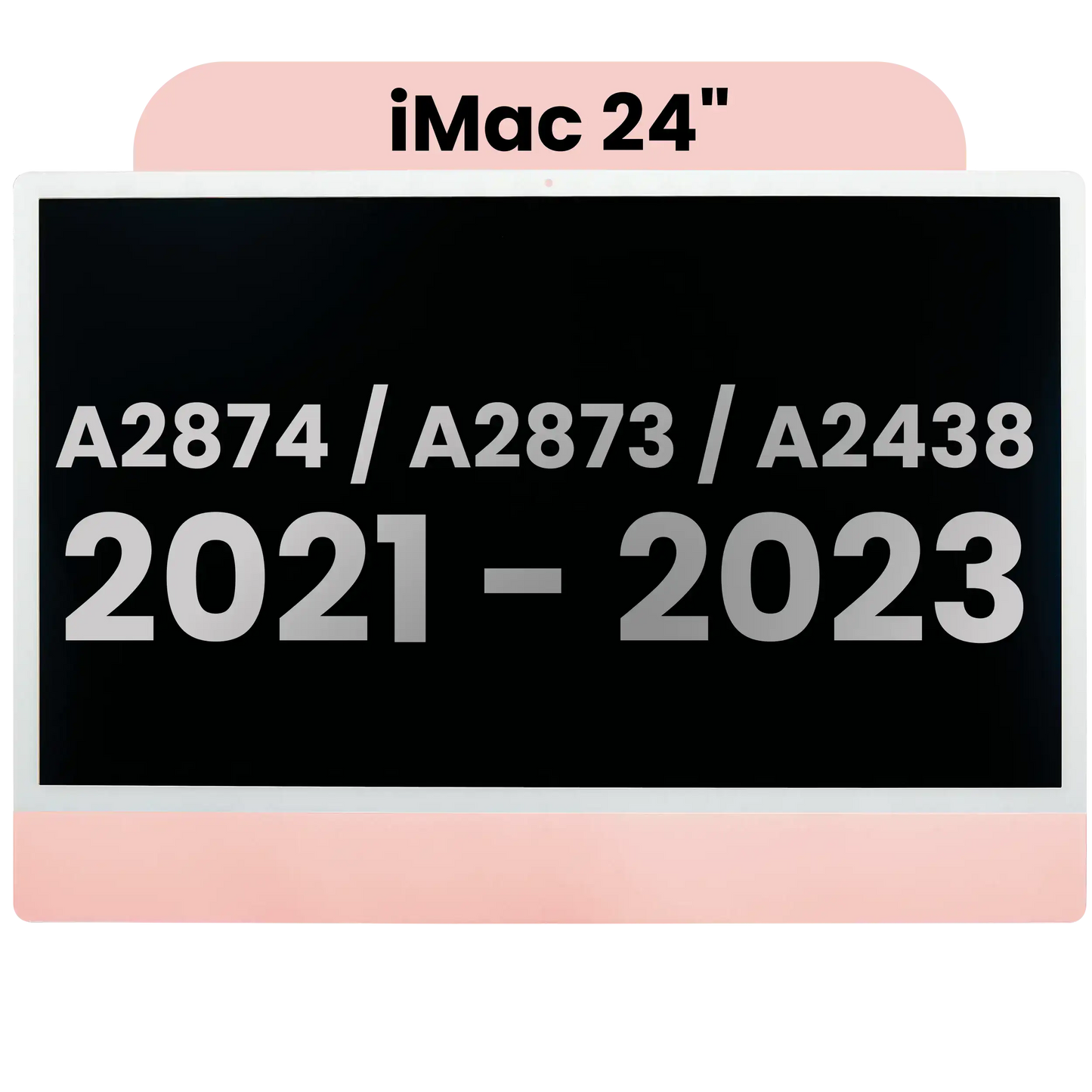 Complete LCD Display Assembly For iMac 24" A2874 / A2873 (2023) / A2438 (2021) (LG204A-215 LM235UH1 SDD1) (Used OEM Pull: Grade A) （Small Camera hole