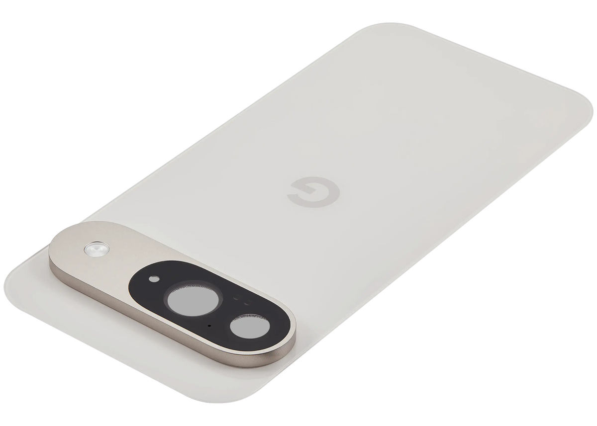 Back Cover Glass With Camera Lens For Google Pixel 9 (Used OEM Pull: Grade A) (Porcelain) - phone repair part close-up