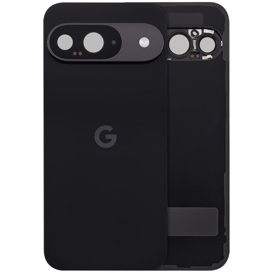 Back Cover Glass With Camera Lens For Google Pixel 9 (Used OEM Pull: Grade A) (Obsidian) - replacement part product view