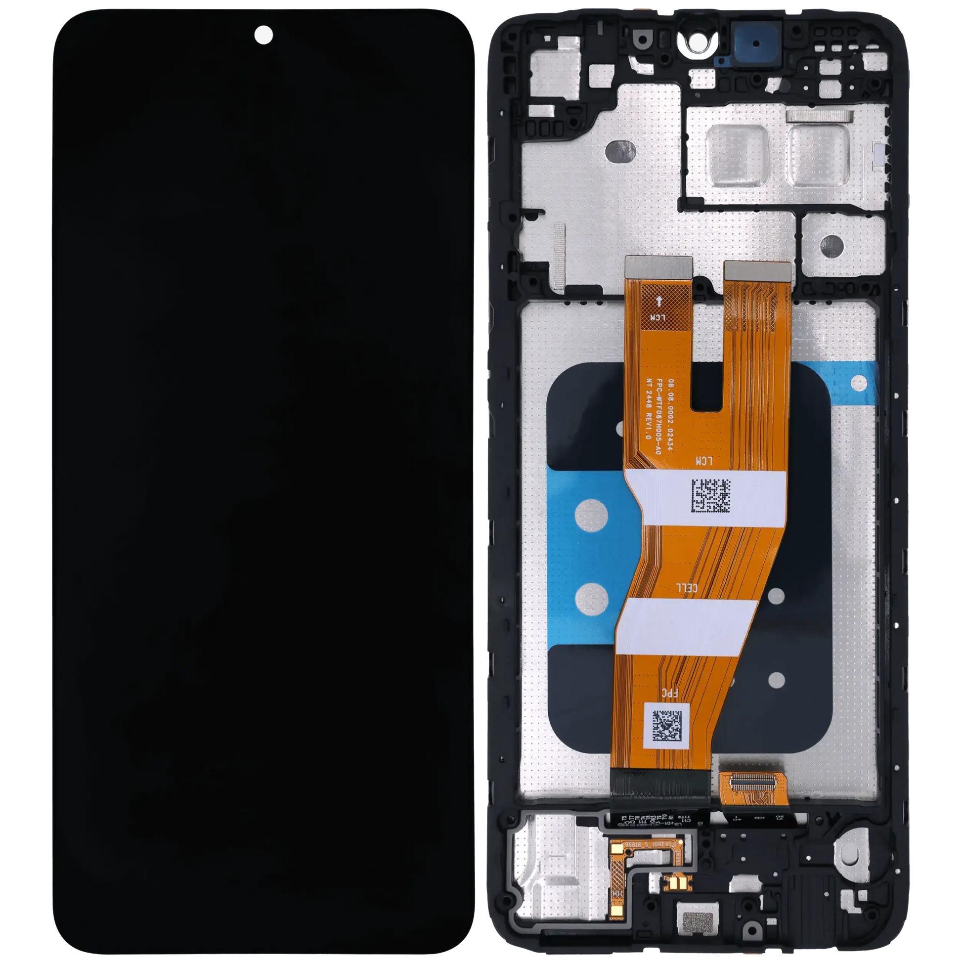 OLED Assembly With Frame Compatible For Samsung Galaxy A05 (A055 / 2023) (Service Pack) (Black) replacement part product image 7 - SKU 107082052348