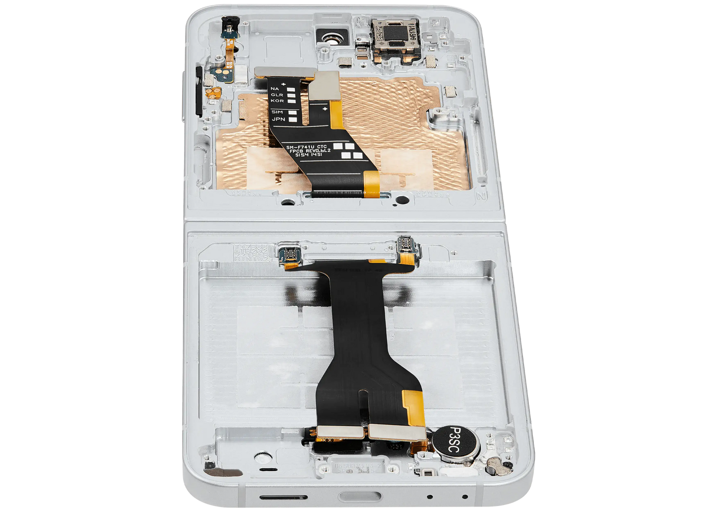 Inner OLED Assembly With Frame For Samsung Galaxy Z Flip 6 5G (US & International) (Service Pack) (White)