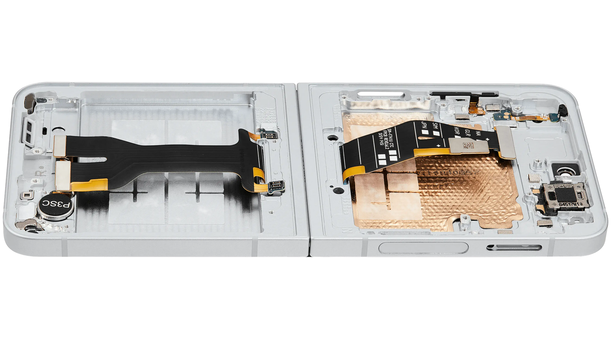 Inner OLED Assembly With Frame For Samsung Galaxy Z Flip 6 5G (US & International) (Service Pack) (White)