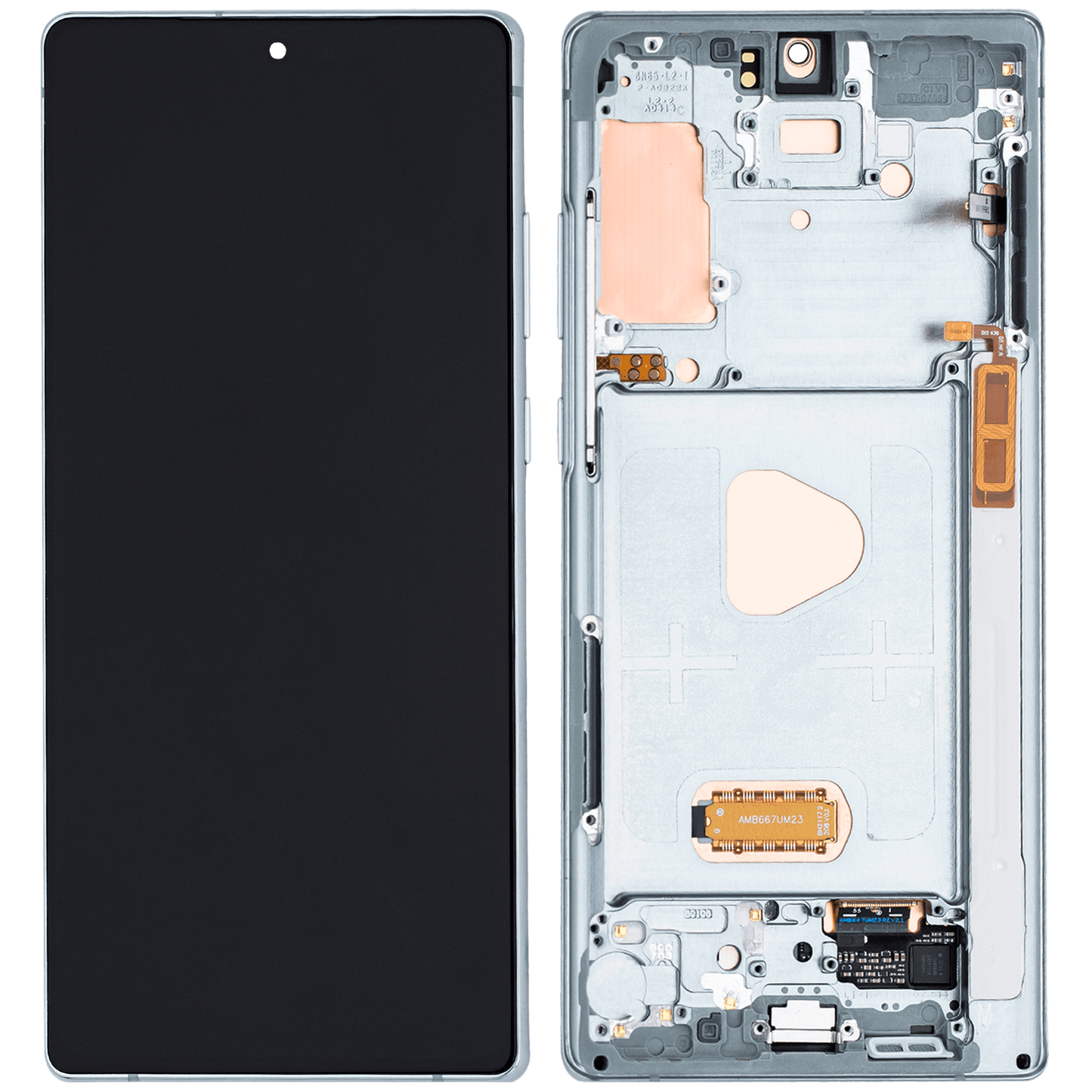 OLED Assembly With Frame For Samsung Galaxy Note 20 5G (Aftermarket Plus) (Mystic Green)