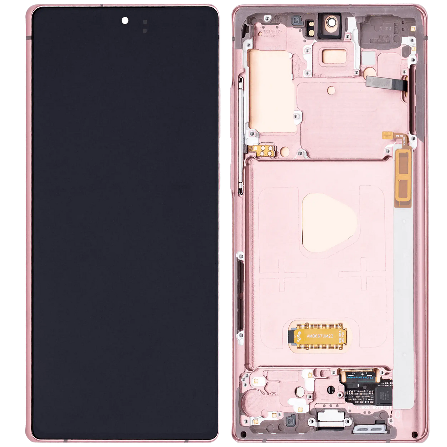 OLED Assembly With Frame For Samsung Galaxy Note 20 5G (Aftermarket Plus) (Mystic Bronze)