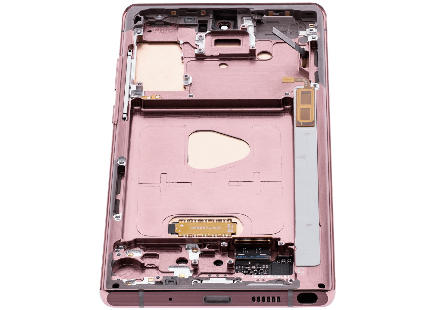 OLED Assembly With Frame For Samsung Galaxy Note 20 5G (Aftermarket Plus) (Mystic Bronze)