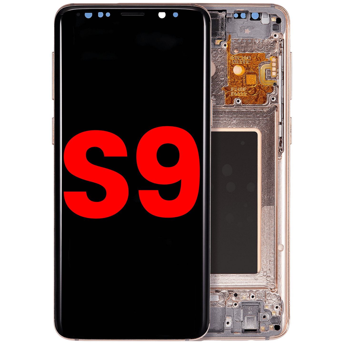 OLED Assembly With Frame For Samsung Galaxy S9 (Aftermarket Plus) (Sunrise Gold)