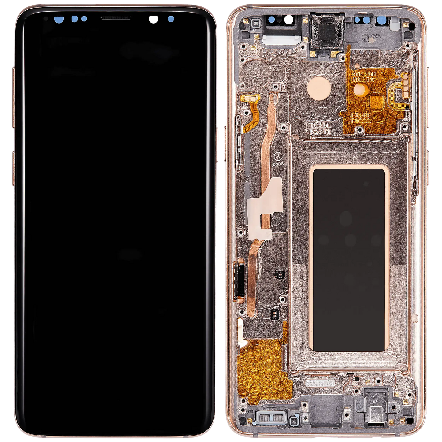 OLED Assembly With Frame For Samsung Galaxy S9 (Aftermarket Plus) (Sunrise Gold)