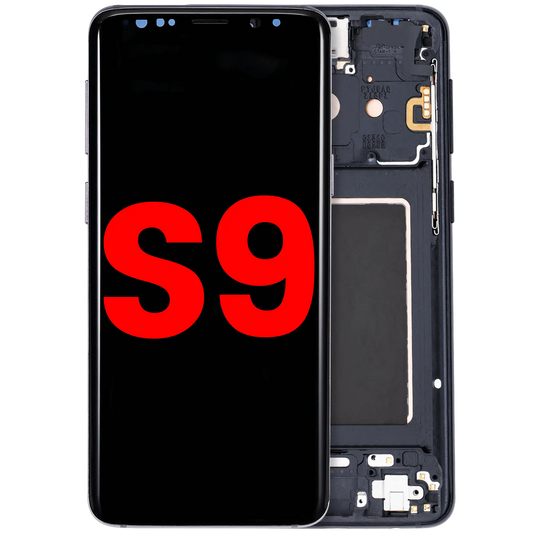OLED Assembly With Frame For Samsung Galaxy S9 (Aftermarket Plus) (Midnight Black)