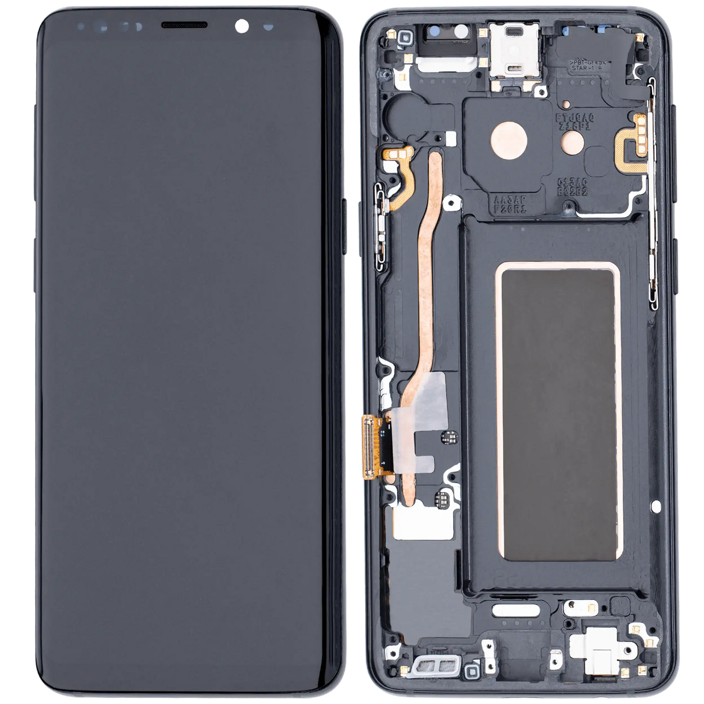 OLED Assembly With Frame For Samsung Galaxy S9 (Aftermarket Plus) (Midnight Black)