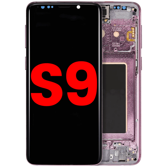 OLED Assembly With Frame For Samsung Galaxy S9 (Aftermarket Plus) (Lilac Purple)