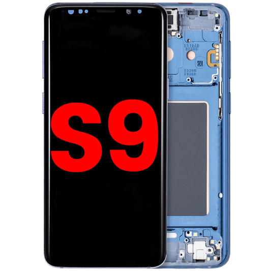 OLED Assembly With Frame For Samsung Galaxy S9 (Aftermarket Plus) (Coral Blue)