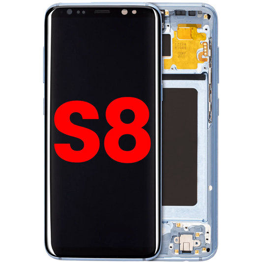 OLED Assembly With Frame For Samsung Galaxy S8 (Aftermarket Plus) (Coral Blue)