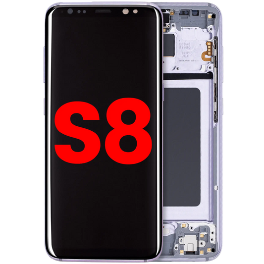 OLED Assembly With Frame For Samsung Galaxy S8 (Aftermarket Plus) (Orchid Gray)