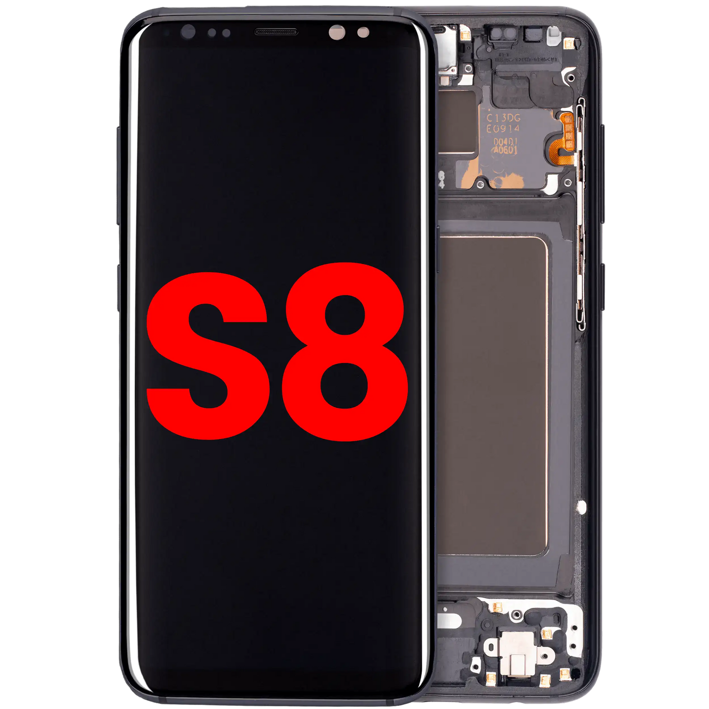 OLED Assembly With Frame For Samsung Galaxy S8 (Aftermarket Plus) (Midnight Black)