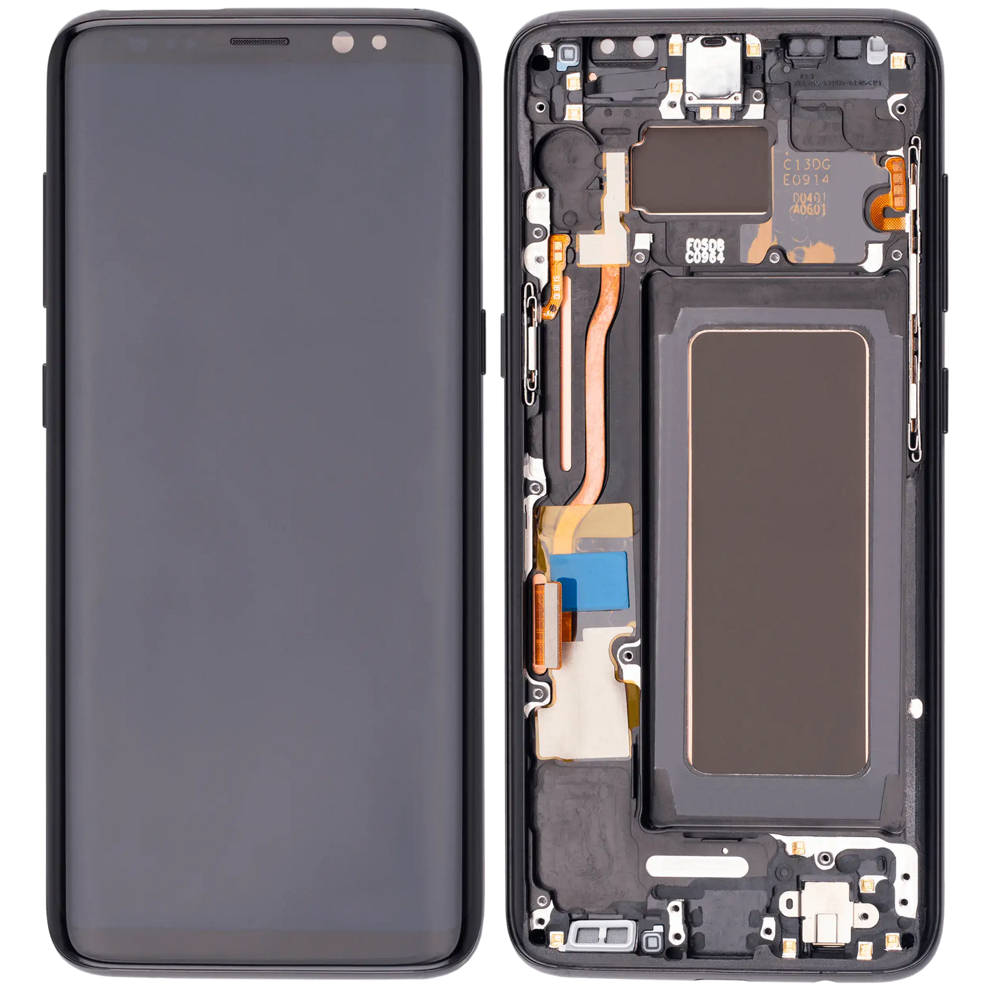 OLED Assembly With Frame For Samsung Galaxy S8 (Aftermarket Plus) (Midnight Black)