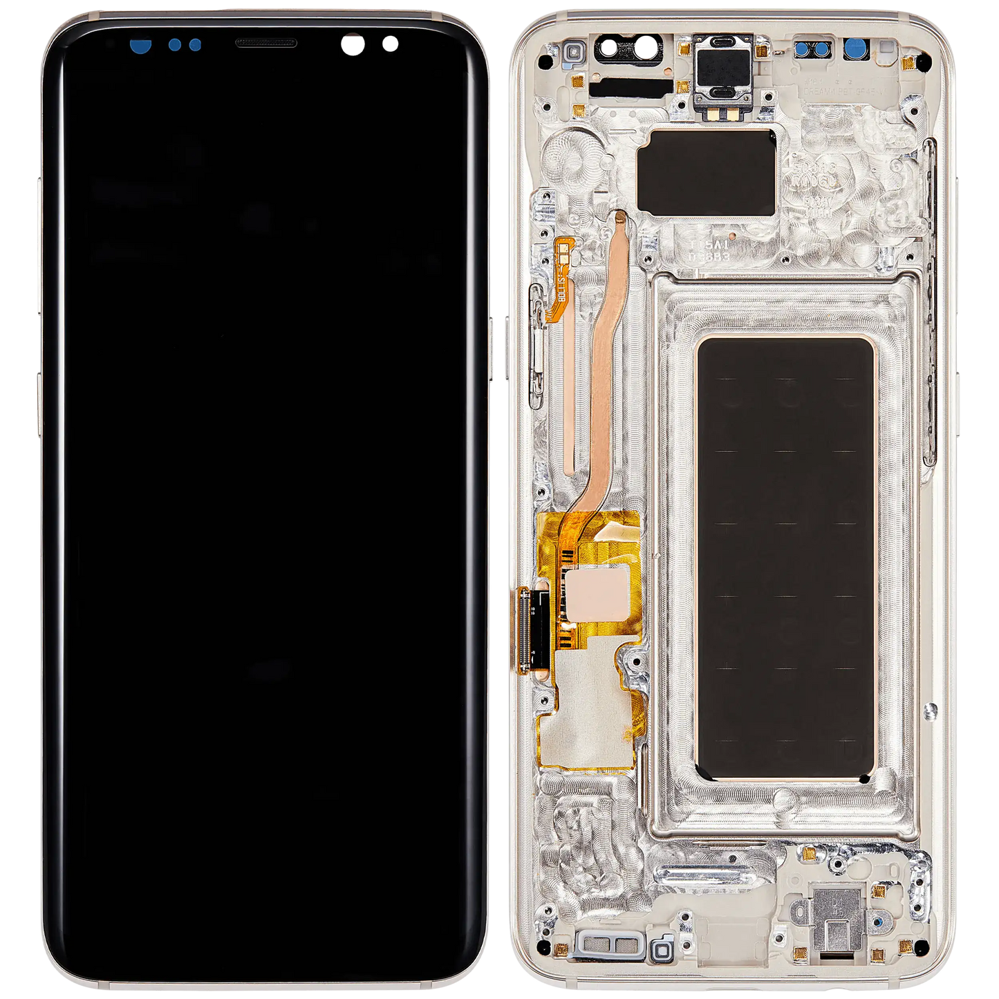 OLED Assembly With Frame For Samsung Galaxy S8 (Aftermarket Plus) (Arctic Silver)