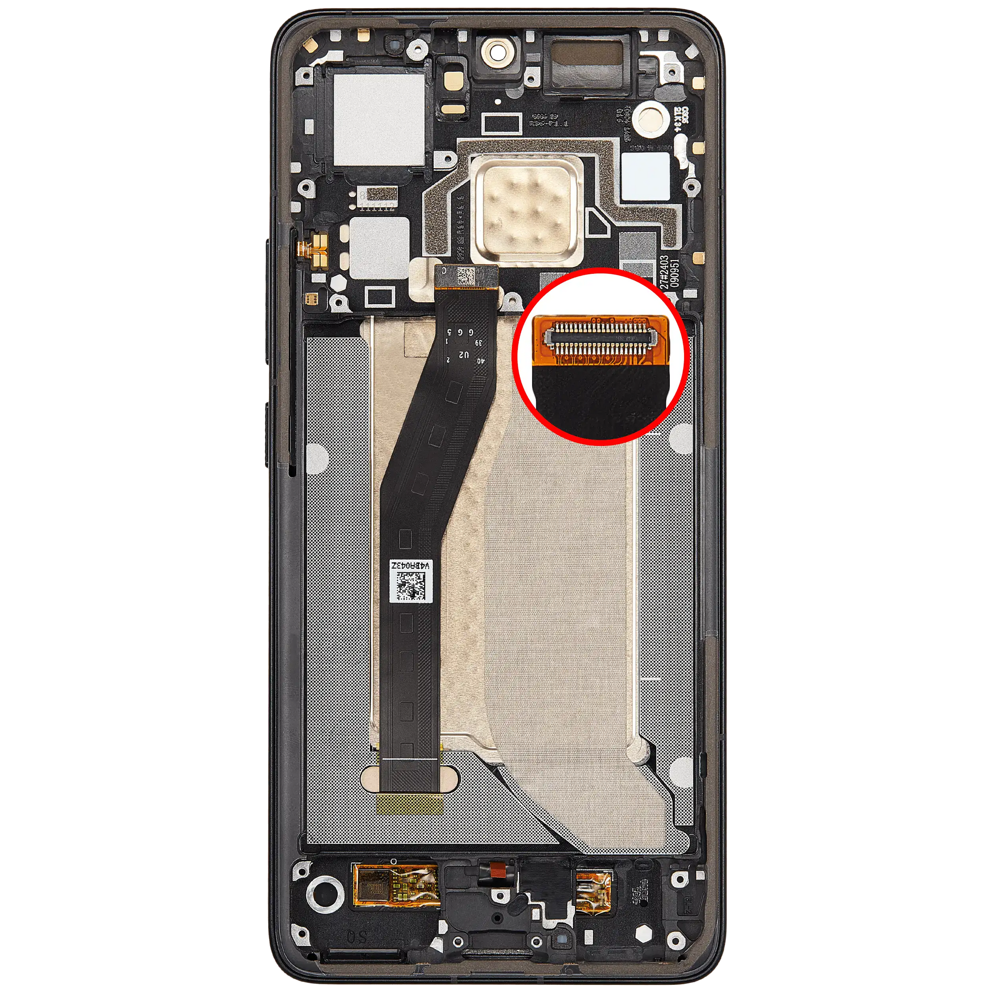 OLED Assembly With Frame For Xiaomi 14T Pro / Redmi K70 Ultra (Refurbished) (Titan Black) – technician repair part view – OLED Display Replacement for phone repair
