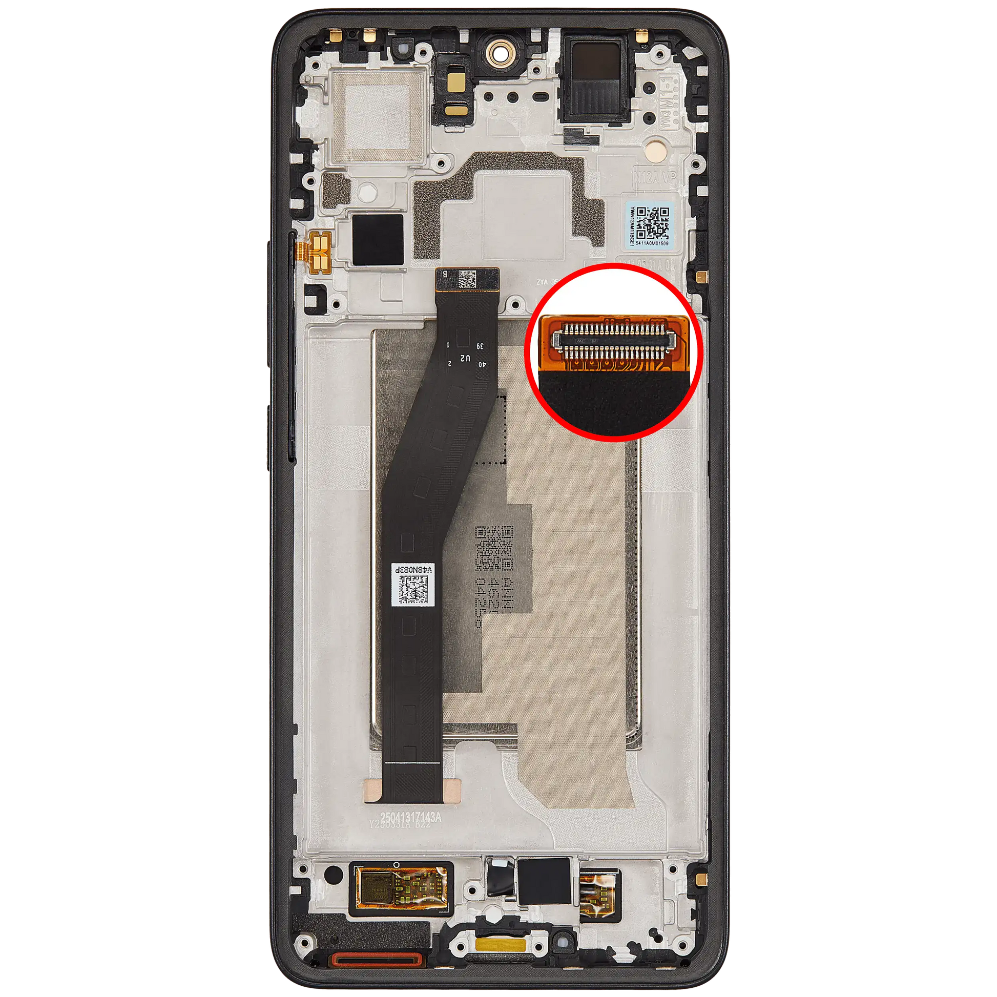 OLED Assembly With Frame For Xiaomi 14T (Refurbished) (Titan Black) – technician repair part view – OLED Display Replacement for phone repair
