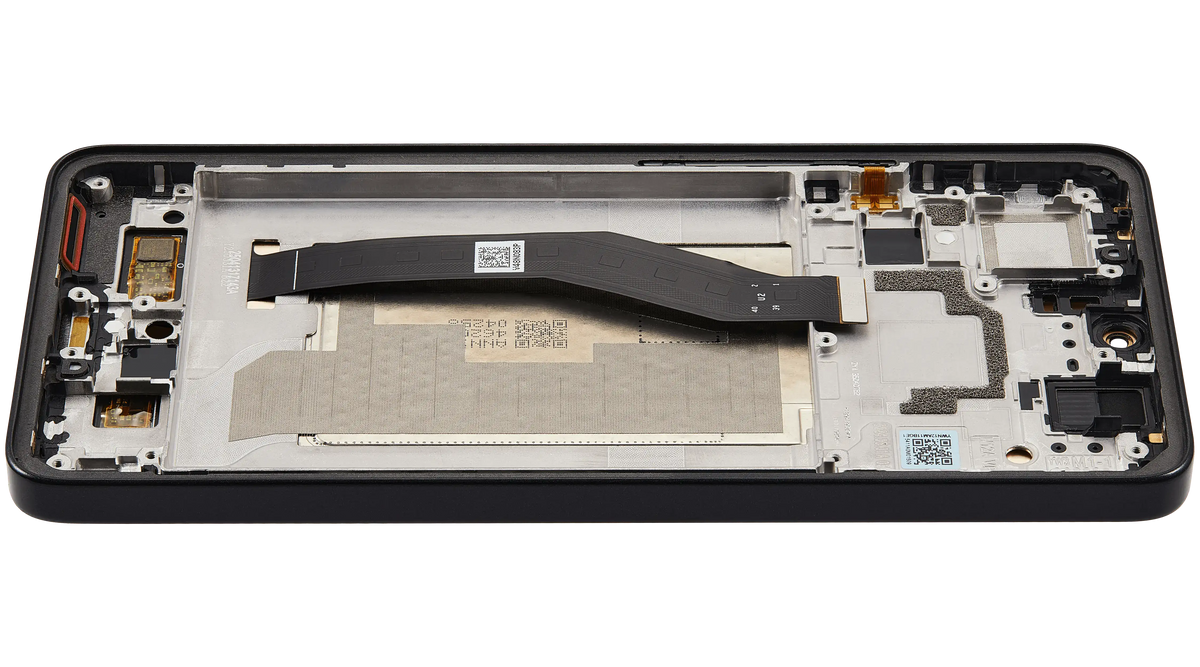 OLED Assembly With Frame For Xiaomi 14T (Refurbished) (Titan Black) – phone repair part product angle – OLED Display Replacement for phone repair
