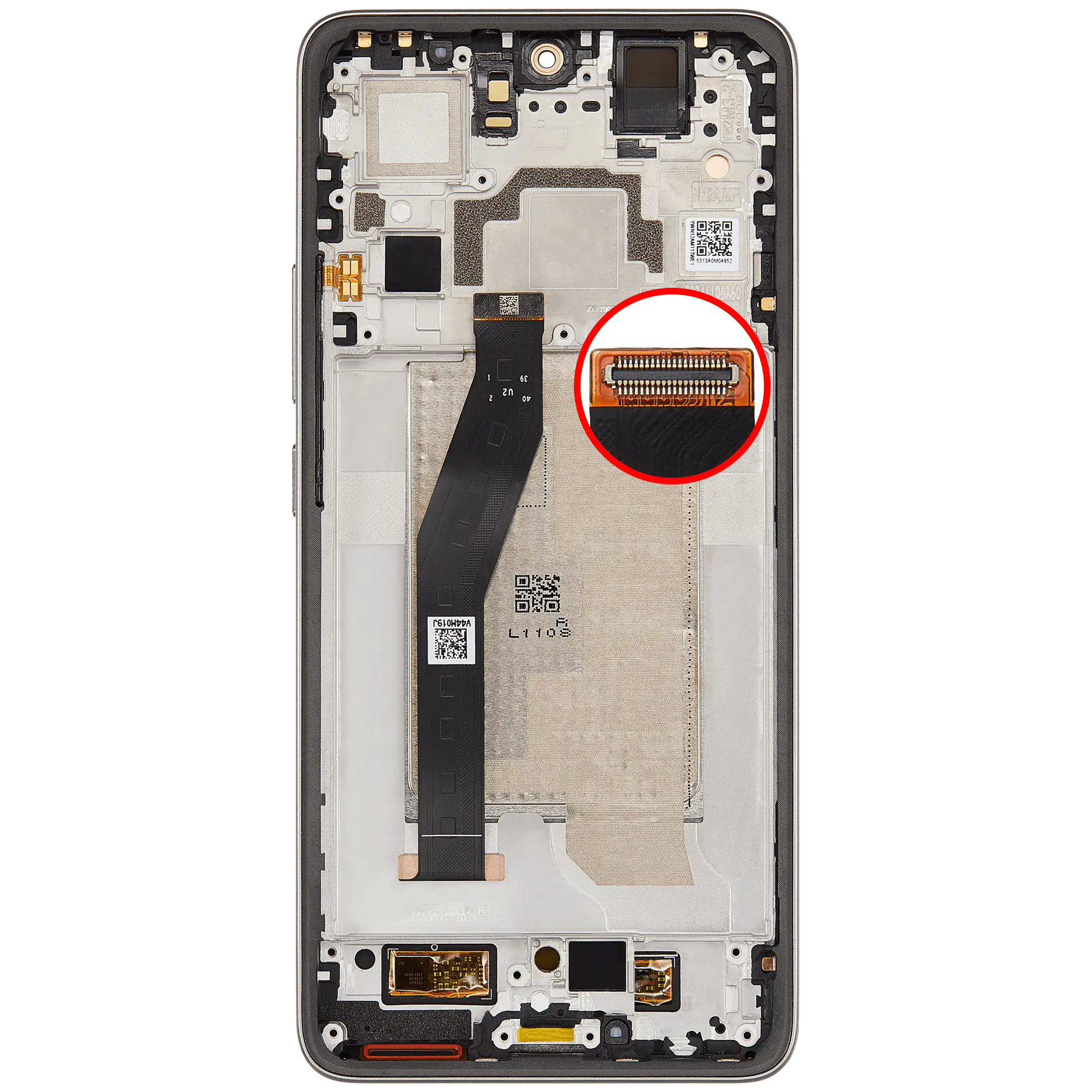 OLED Assembly With Frame For Xiaomi 14T (Refurbished) (Titan Gray) – technician repair part view – OLED Display Replacement for phone repair