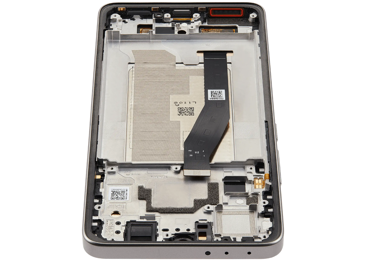 OLED Assembly With Frame For Xiaomi 14T (Refurbished) (Titan Gray) – device repair component close-up – OLED Display Replacement for phone repair