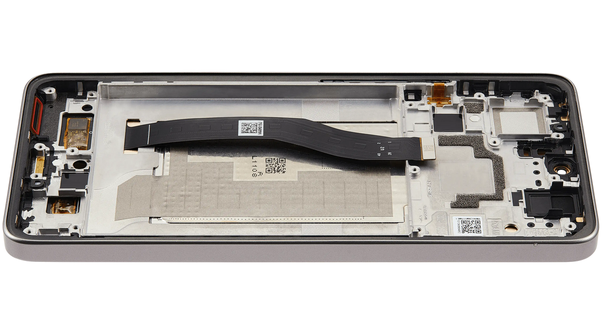 OLED Assembly With Frame For Xiaomi 14T (Refurbished) (Titan Gray) – phone repair part product angle – OLED Display Replacement for phone repair