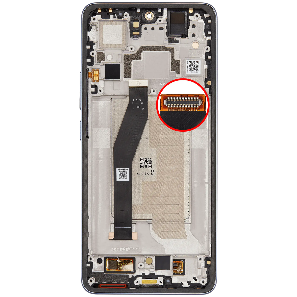 OLED Assembly With Frame For Xiaomi 14T (Refurbished) (Titan Blue) – technician repair part view – OLED Display Replacement for phone repair