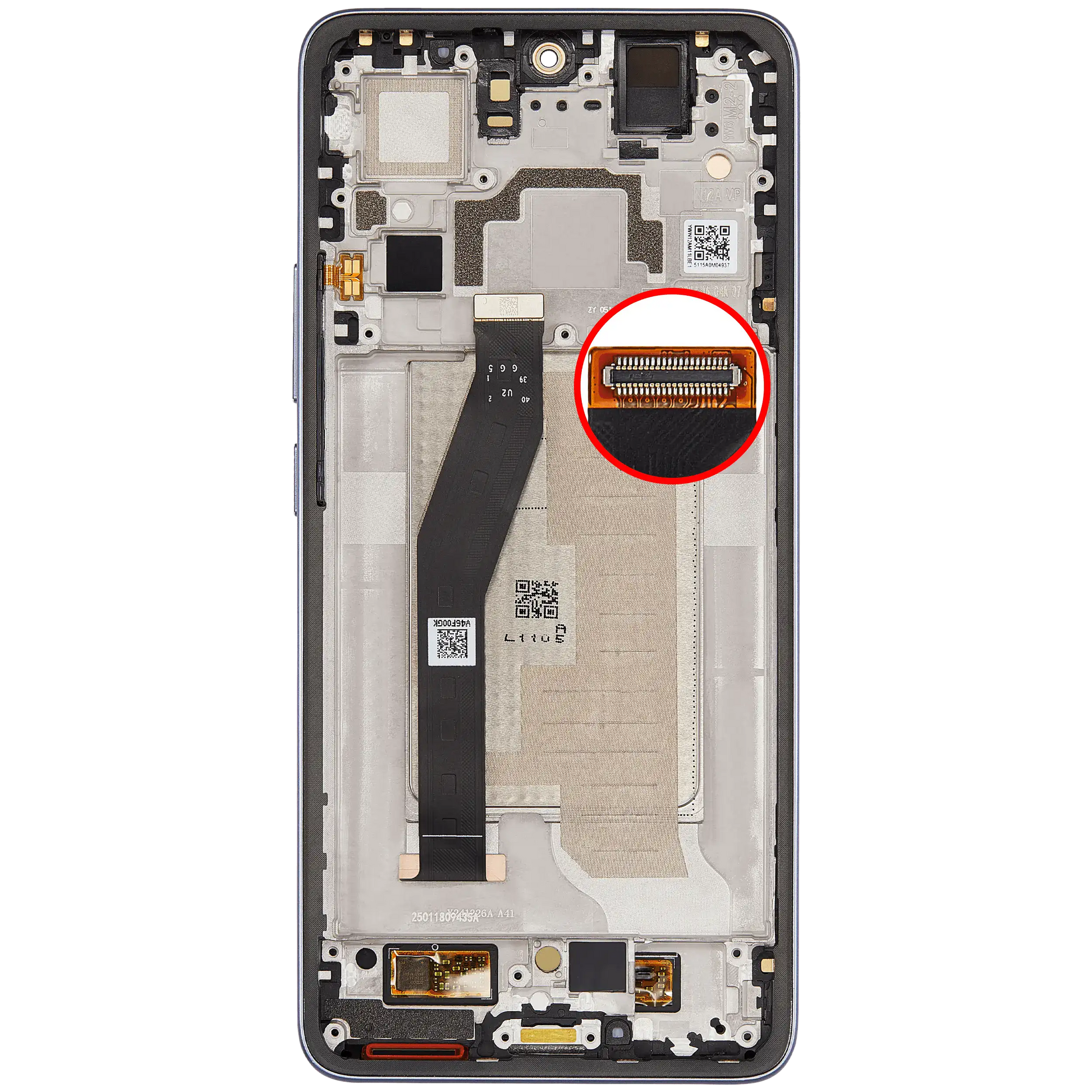 OLED Assembly With Frame For Xiaomi 14T (Refurbished) (Titan Blue) – technician repair part view – OLED Display Replacement for phone repair