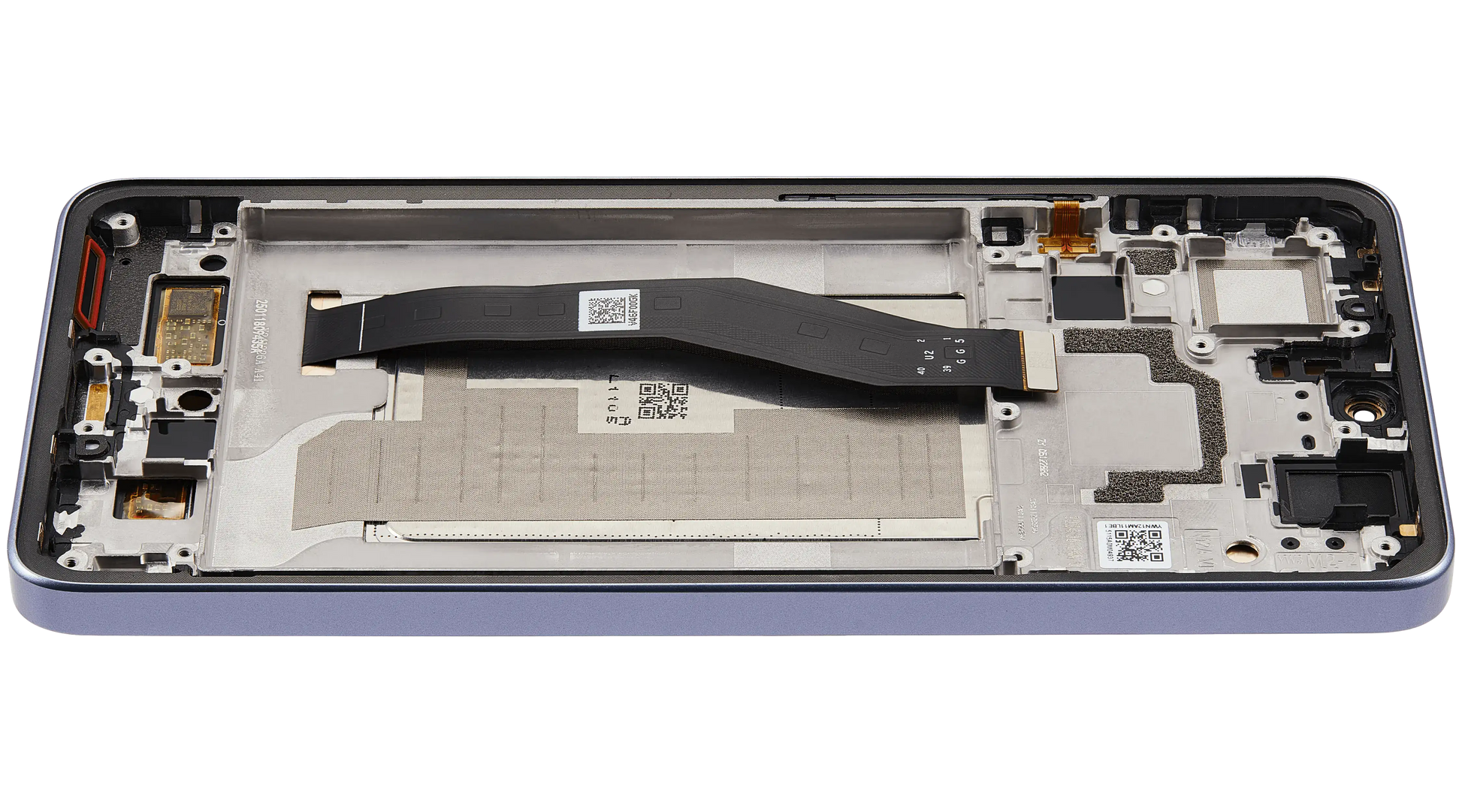OLED Assembly With Frame For Xiaomi 14T (Refurbished) (Titan Blue) – phone repair part product angle – OLED Display Replacement for phone repair