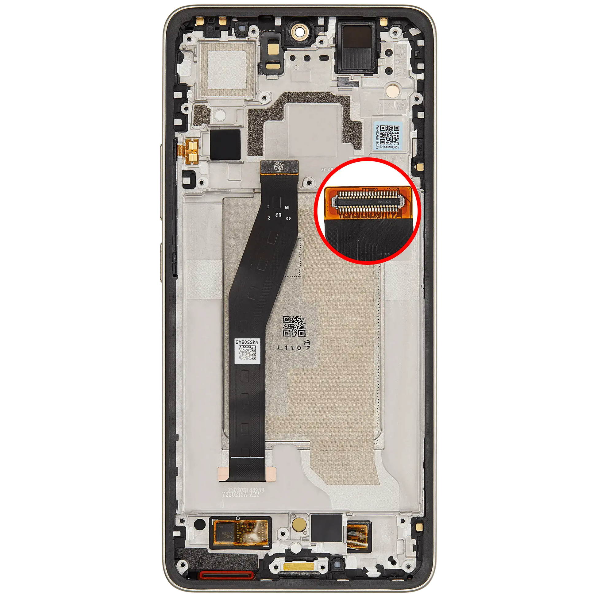 OLED Assembly With Frame For Xiaomi 14T (Refurbished) (Lemon Green) – technician repair part view – OLED Display Replacement for phone repair