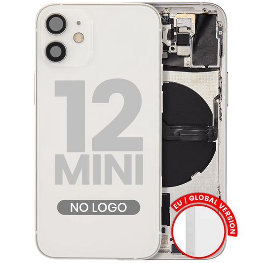 Back Housing W/ Small Parts For iPhone 12 Mini (EU / Global Version) (Aftermarket Plus) (White)